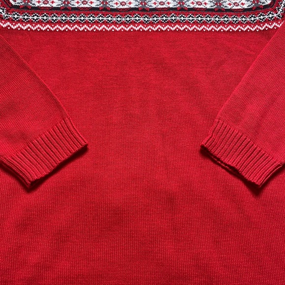 Roundtree & Yorke Crew Neck Red Pullover Sweater - Picture 8 of 13